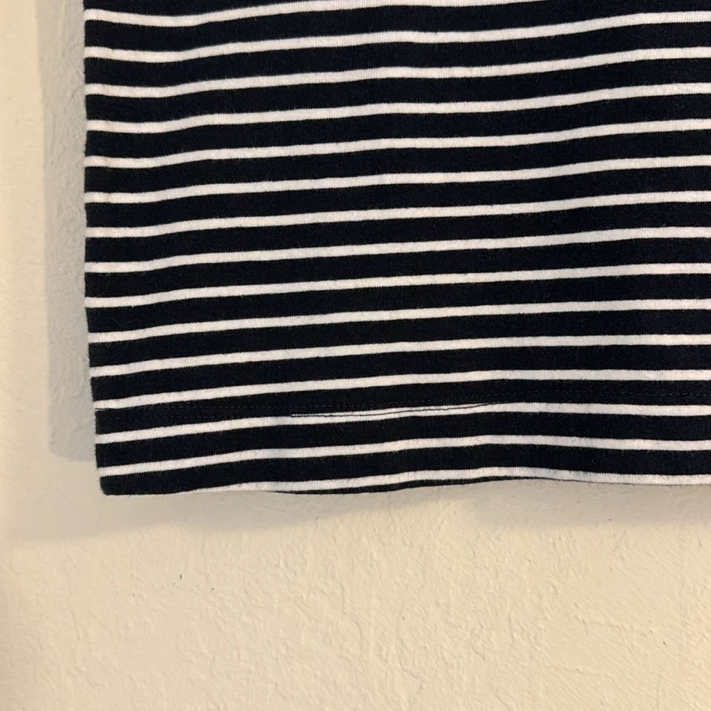 H&M Basic Navy Blue and White Striped Mini Skirt Bodycon S - Picture 3 of 5
